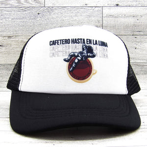 astronaut on moon coffee hat