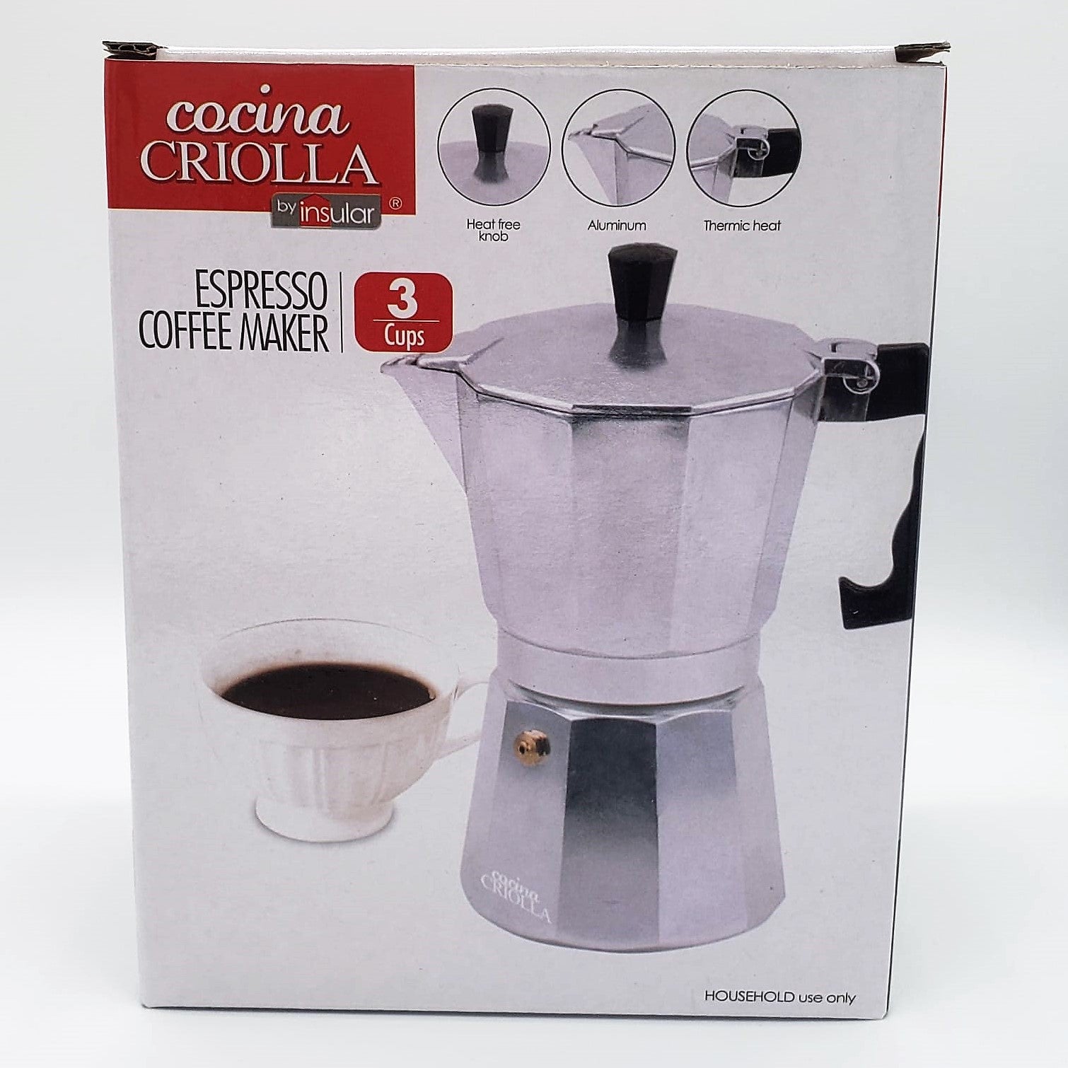 Stove Top Coffee Maker Espresso cuban 6 Cups Cafetera Cubana and